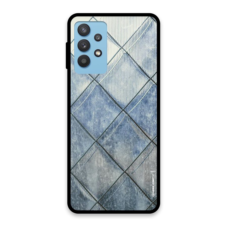 Steel Blue Pattern Glass Back Case for Galaxy M32 5G