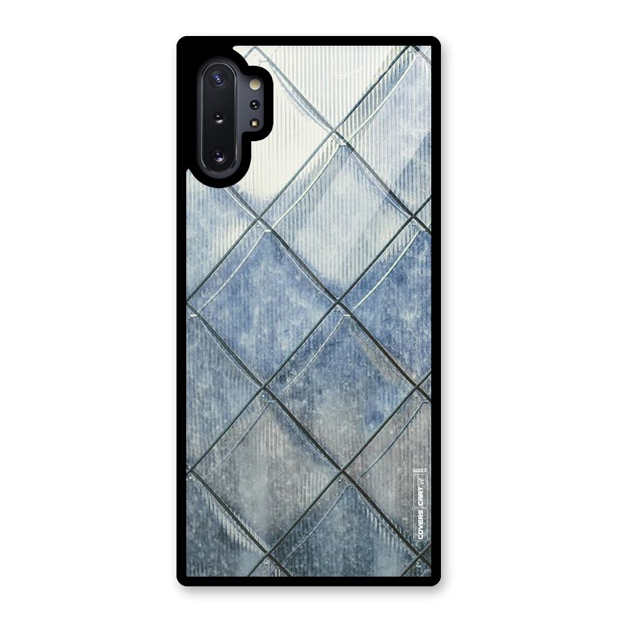 Steel Blue Pattern Glass Back Case for Galaxy Note 10 Plus