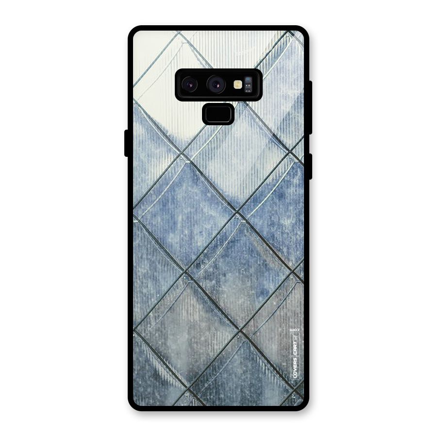 Steel Blue Pattern Glass Back Case for Galaxy Note 9