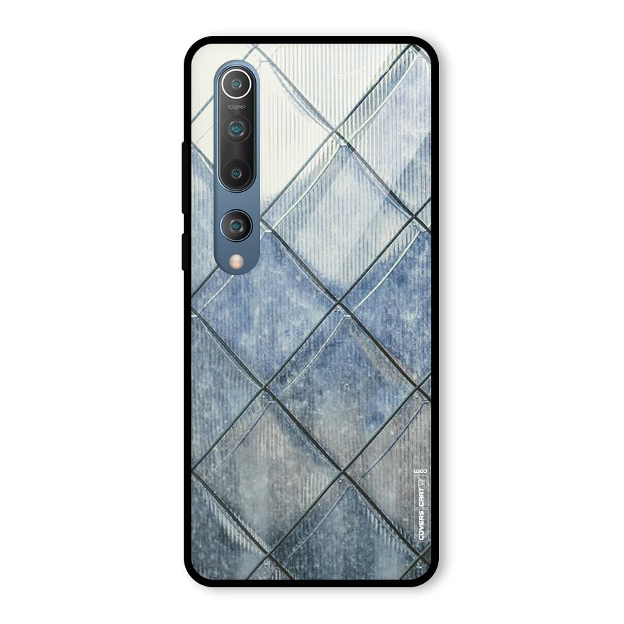 Steel Blue Pattern Glass Back Case for Mi 10