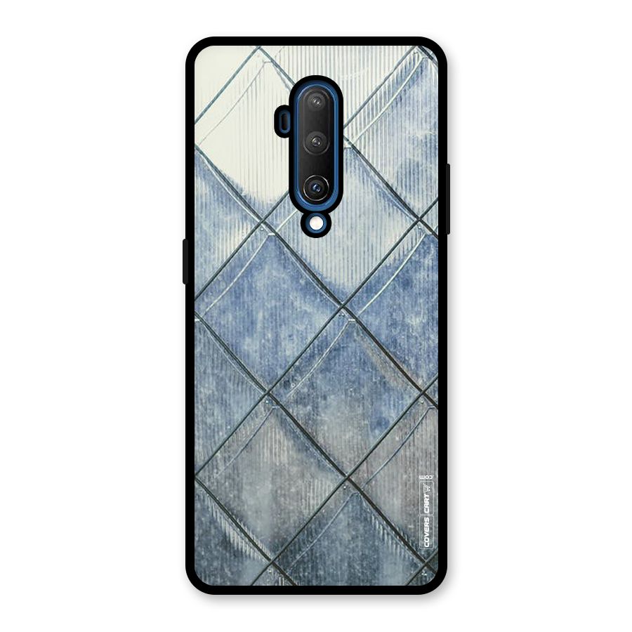 Steel Blue Pattern Glass Back Case for OnePlus 7T Pro