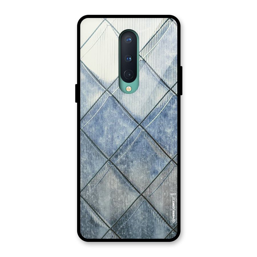 Steel Blue Pattern Glass Back Case for OnePlus 8