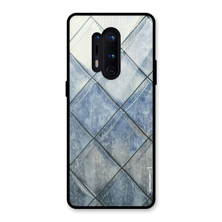 Steel Blue Pattern Glass Back Case for OnePlus 8 Pro