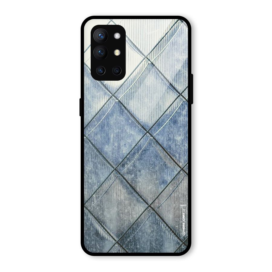 Steel Blue Pattern Glass Back Case for OnePlus 9R