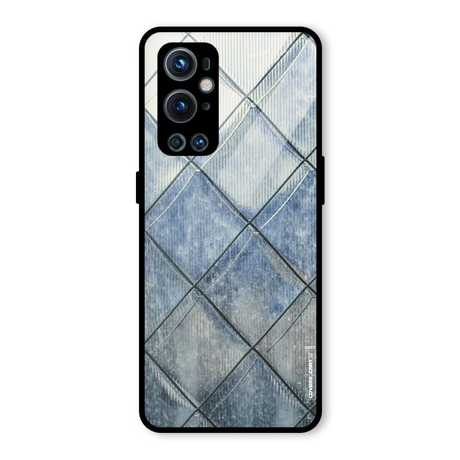 Steel Blue Pattern Glass Back Case for OnePlus 9 Pro