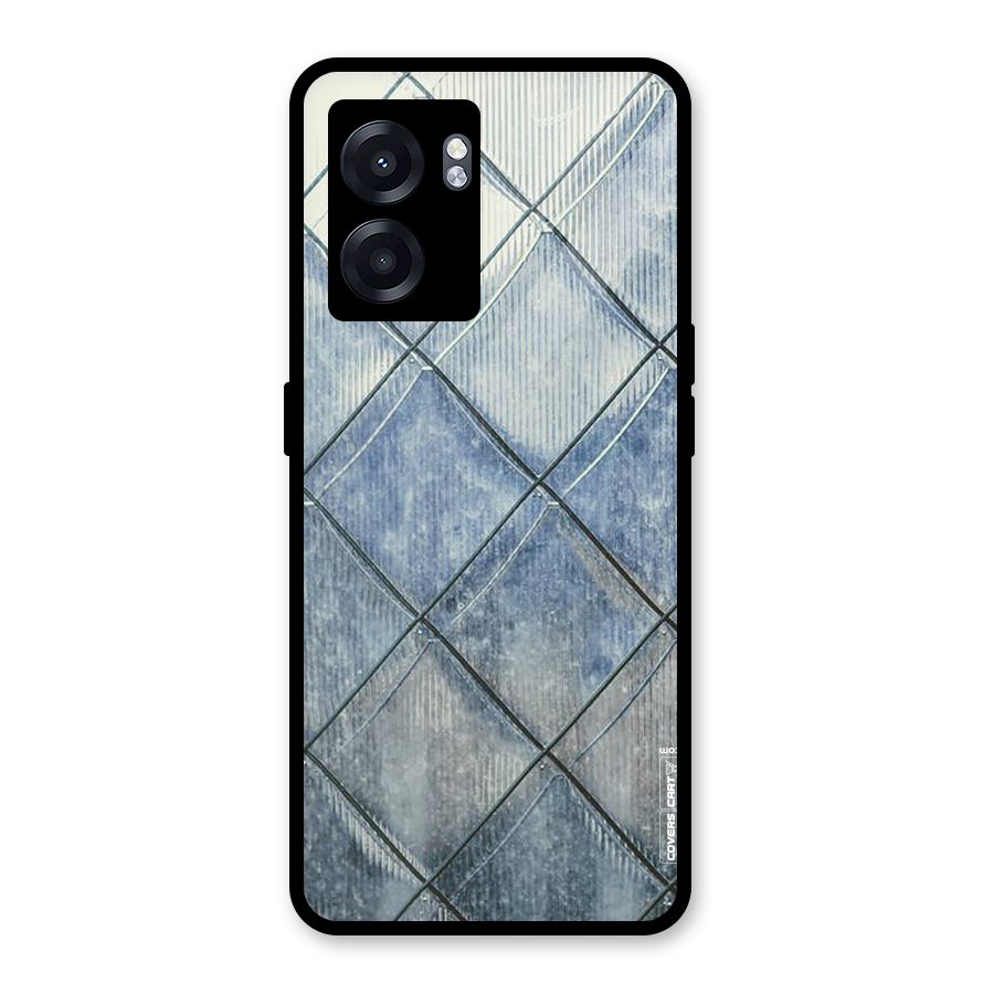 Steel Blue Pattern Glass Back Case for Oppo K10 (5G)