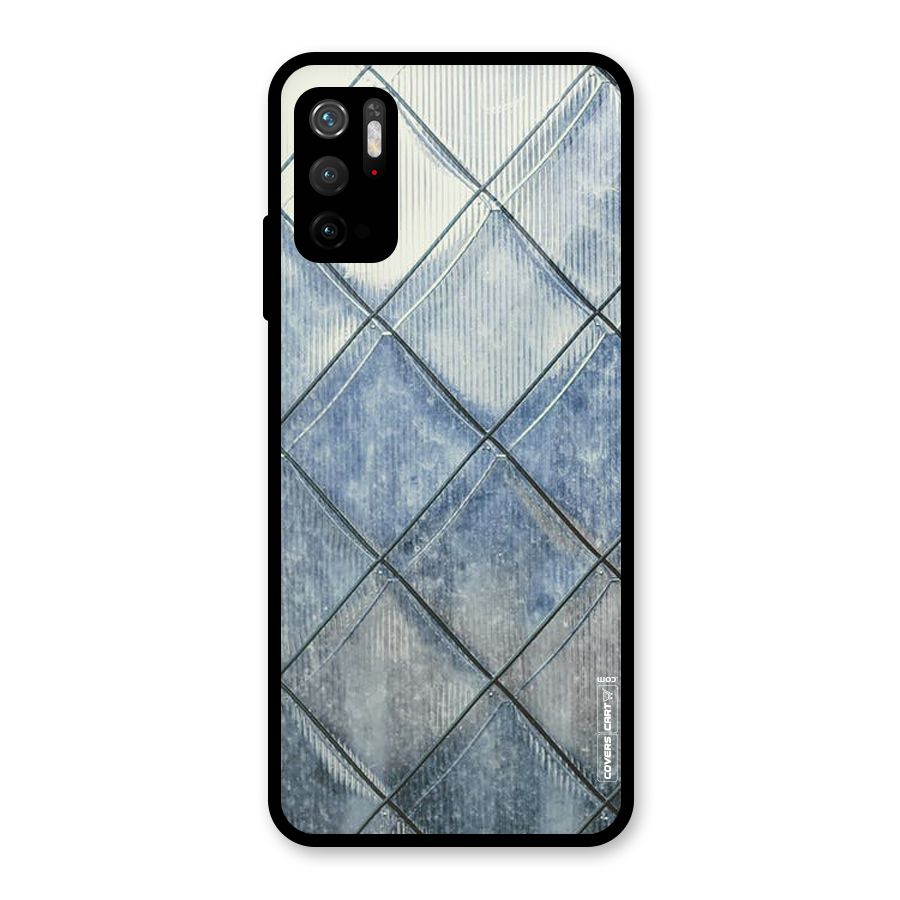 Steel Blue Pattern Glass Back Case for Poco M3 Pro 5G