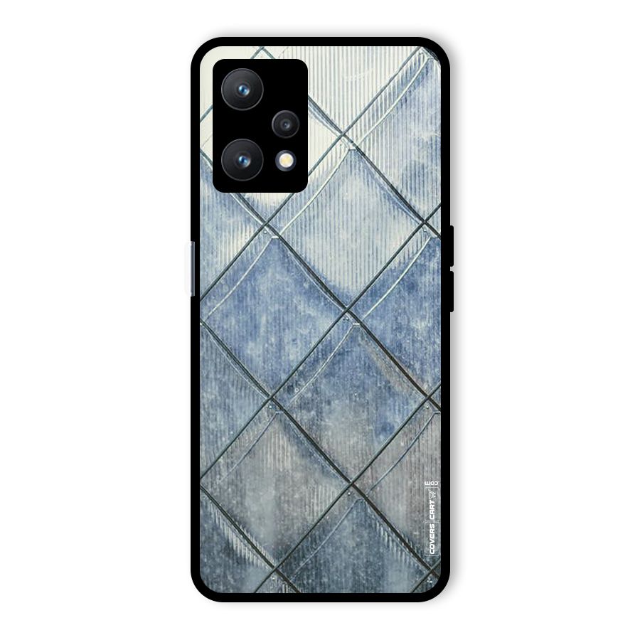 Steel Blue Pattern Glass Back Case for Realme 9 Pro 5G
