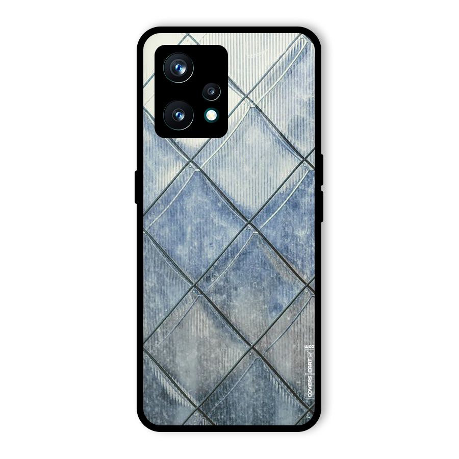 Steel Blue Pattern Glass Back Case for Realme 9 Pro Plus 5G