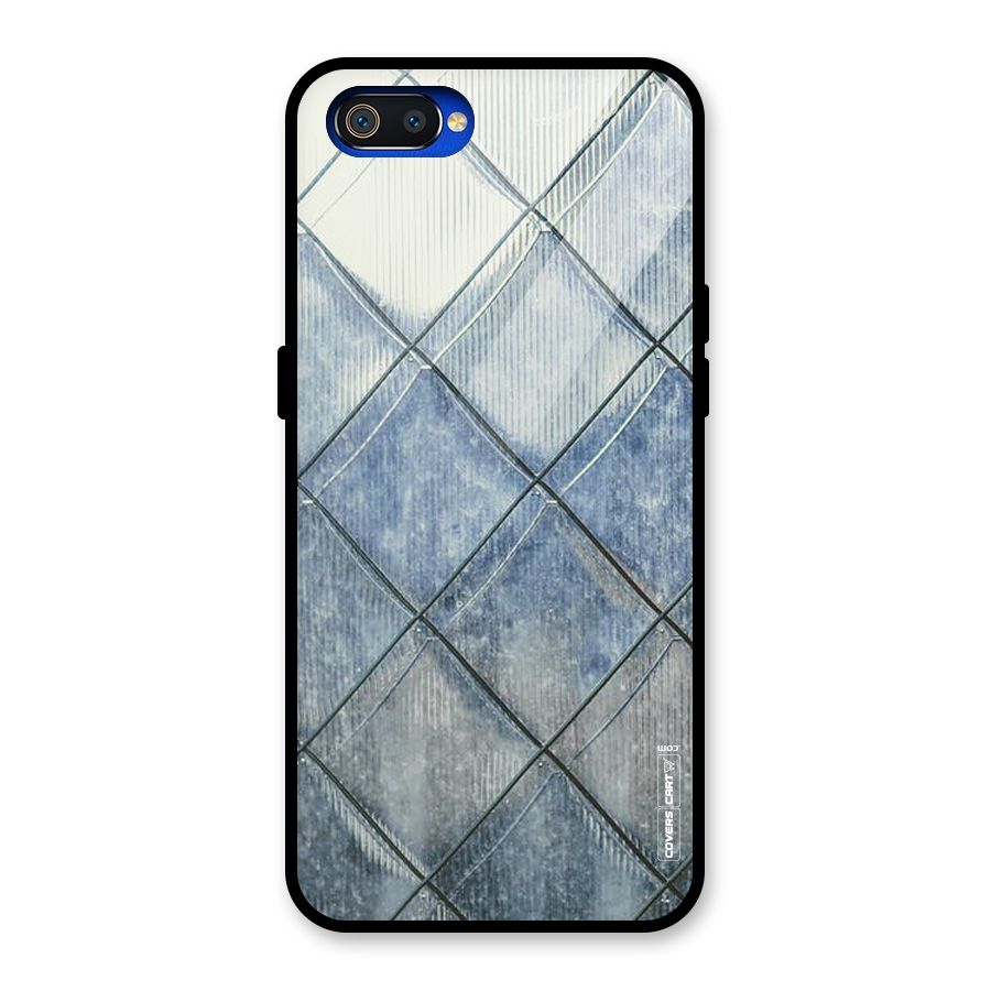 Steel Blue Pattern Glass Back Case for Realme C2