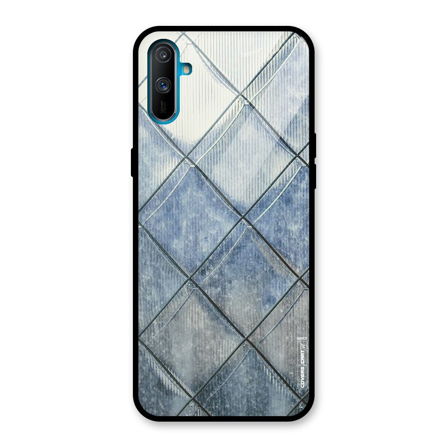 Steel Blue Pattern Glass Back Case for Realme C3
