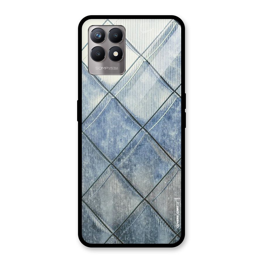 Steel Blue Pattern Glass Back Case for Realme Narzo 50