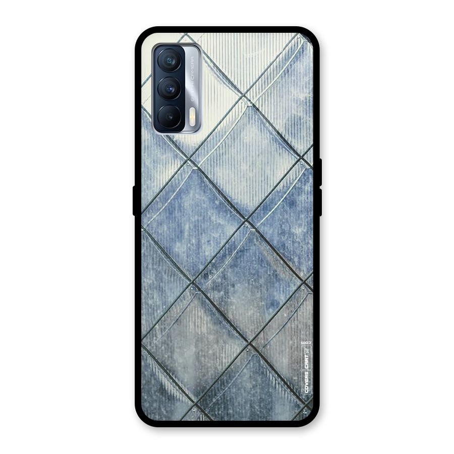 Steel Blue Pattern Glass Back Case for Realme X7