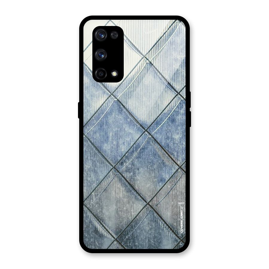 Steel Blue Pattern Glass Back Case for Realme X7 Pro