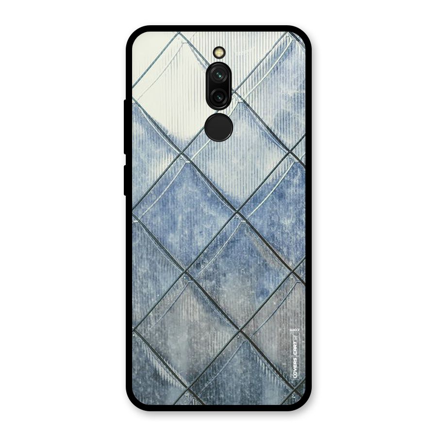 Steel Blue Pattern Glass Back Case for Redmi 8
