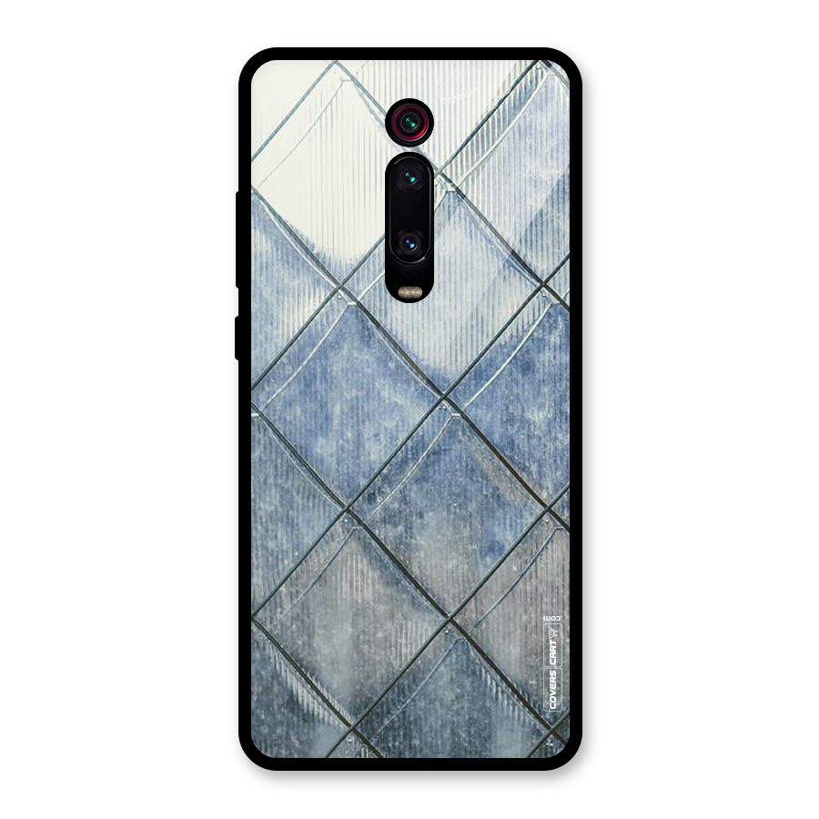 Steel Blue Pattern Glass Back Case for Redmi K20