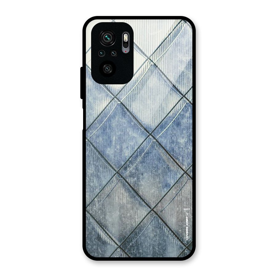 Steel Blue Pattern Glass Back Case for Redmi Note 10S