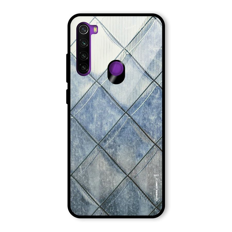 Steel Blue Pattern Glass Back Case for Redmi Note 8