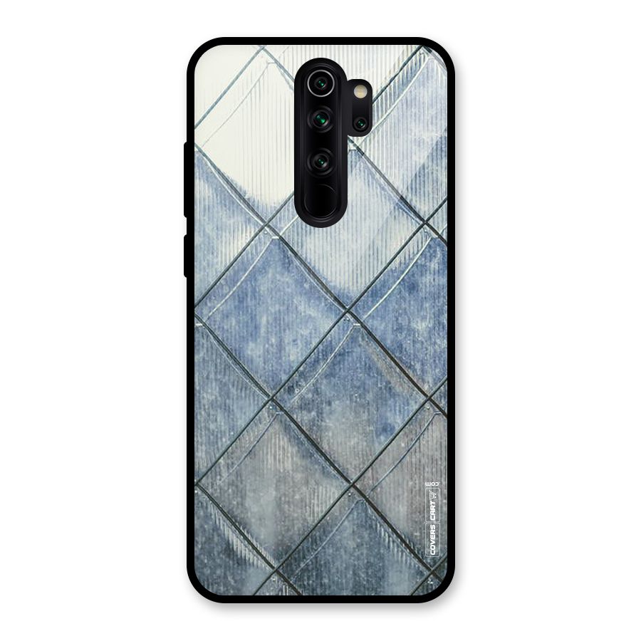 Steel Blue Pattern Glass Back Case for Redmi Note 8 Pro