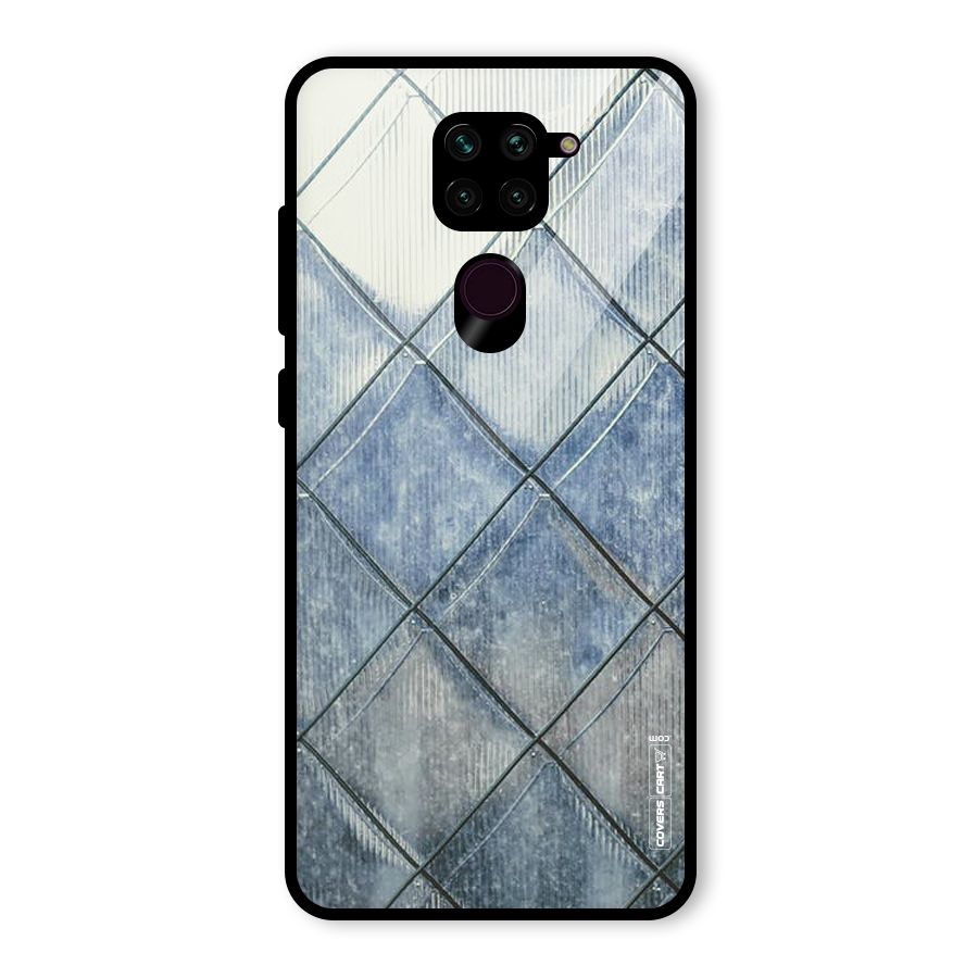 Steel Blue Pattern Glass Back Case for Redmi Note 9