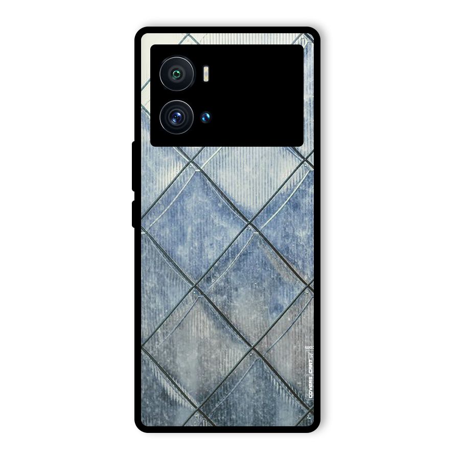 Steel Blue Pattern Glass Back Case for Vivo iQOO 9 Pro