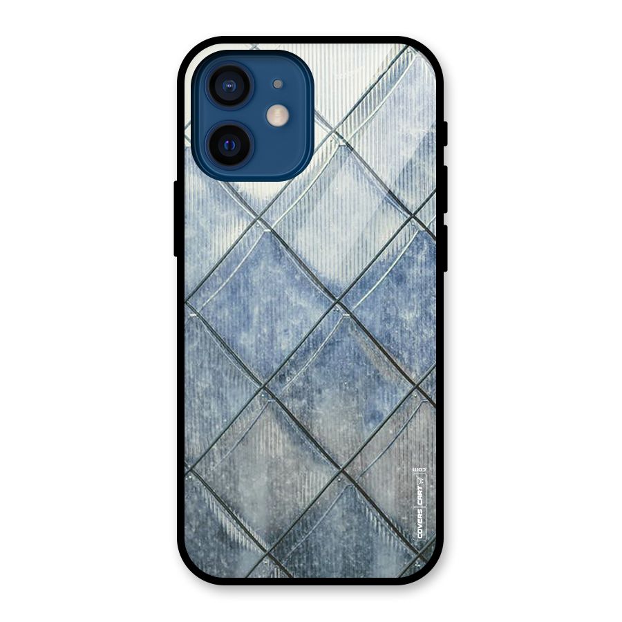 Steel Blue Pattern Glass Back Case for iPhone 12 Mini