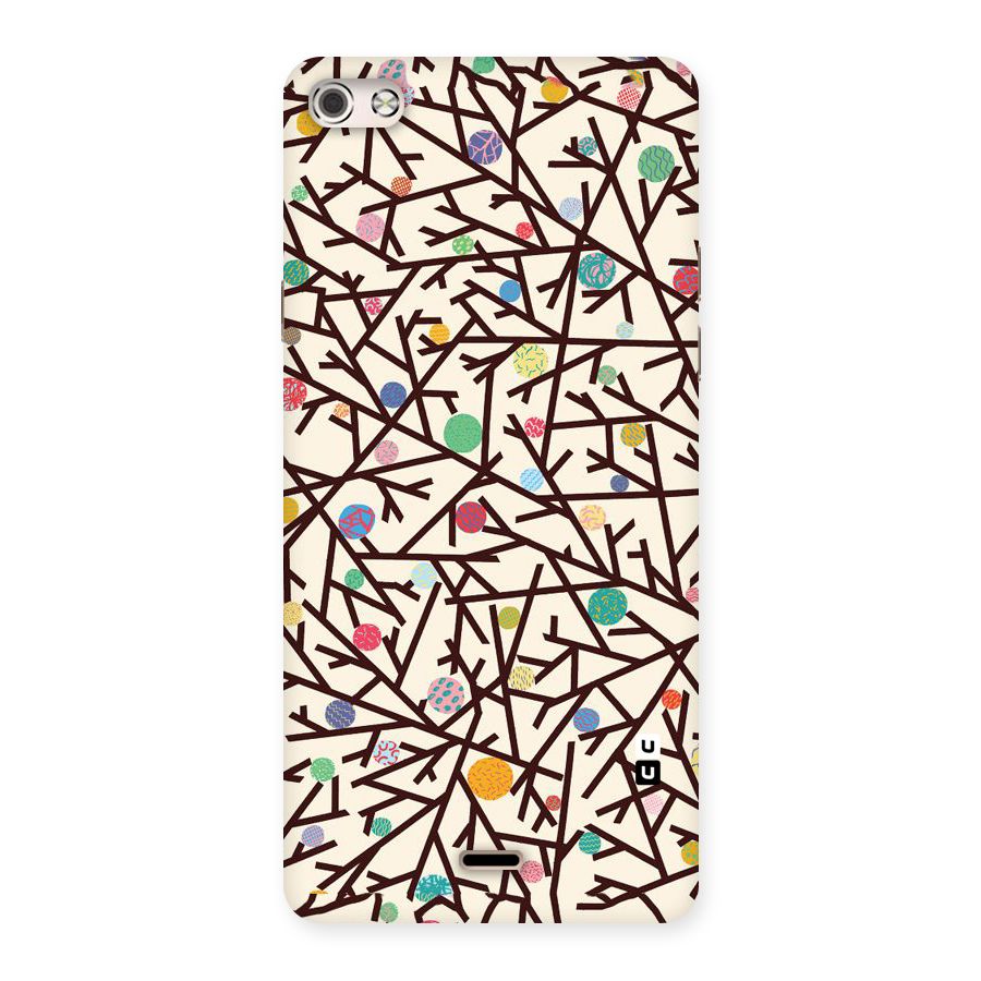 Stem Pattern Back Case for Micromax Canvas Silver 5
