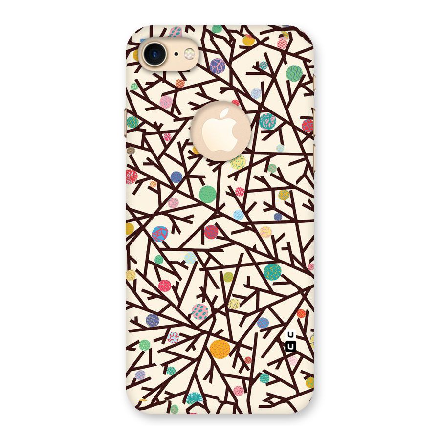 Stem Pattern Back Case for iPhone 7 Logo Cut