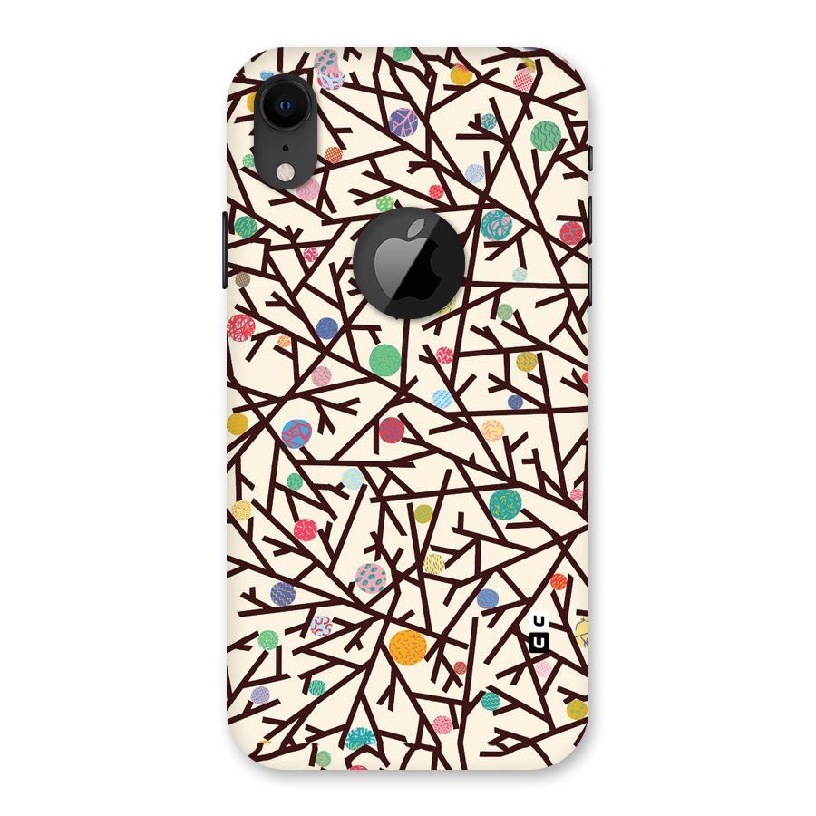 Stem Pattern Back Case for iPhone XR Logo Cut