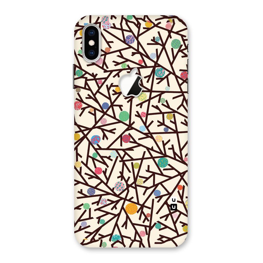 Stem Pattern Back Case for iPhone XS Max Apple Cut