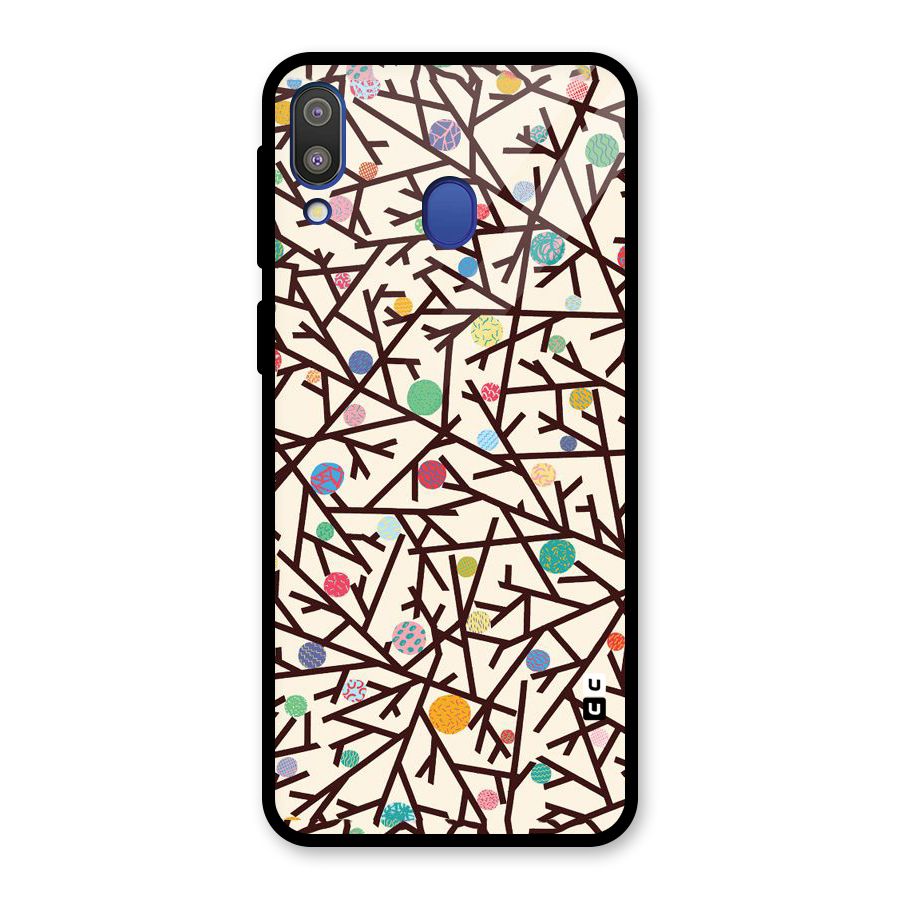 Stem Pattern Glass Back Case for Galaxy M20