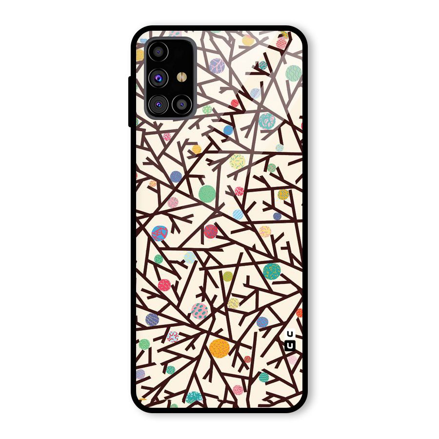 Stem Pattern Glass Back Case for Galaxy M31s