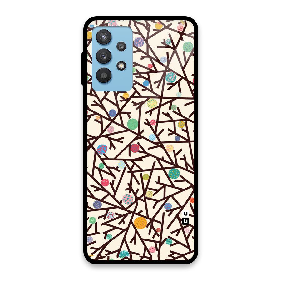 Stem Pattern Glass Back Case for Galaxy M32 5G