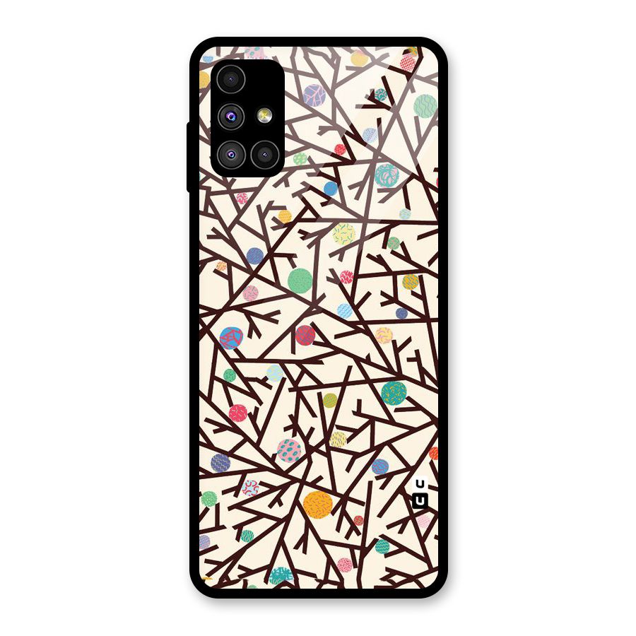Stem Pattern Glass Back Case for Galaxy M51