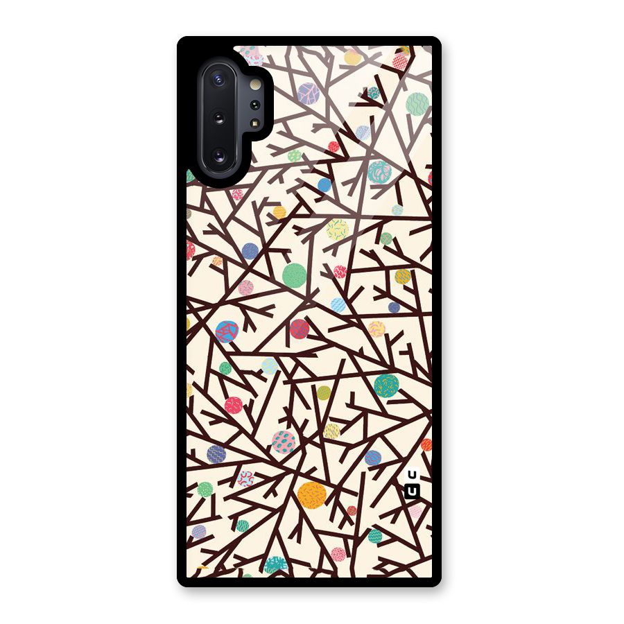 Stem Pattern Glass Back Case for Galaxy Note 10 Plus