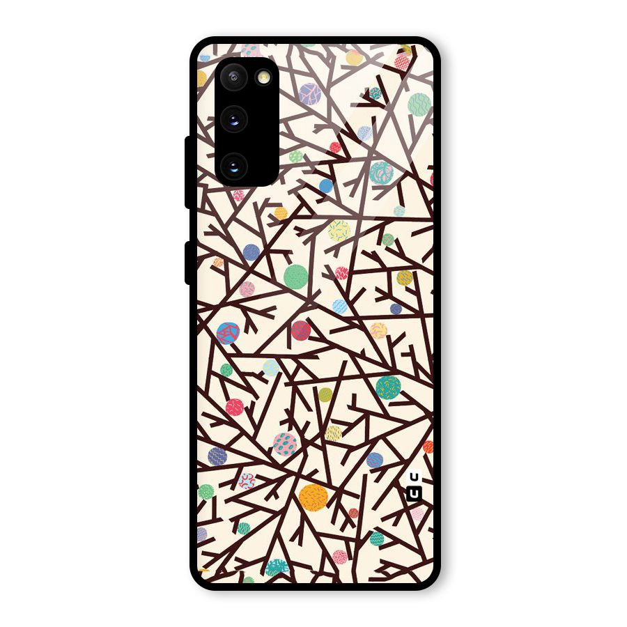 Stem Pattern Glass Back Case for Galaxy S20 FE