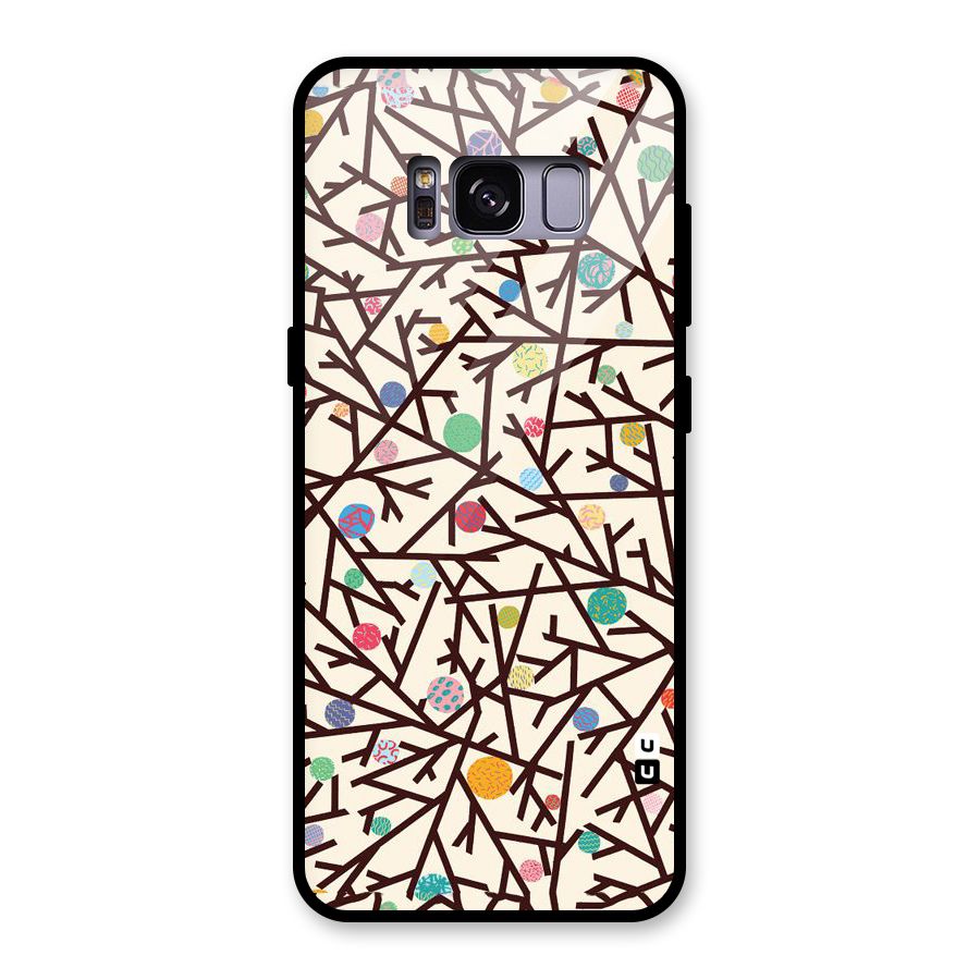Stem Pattern Glass Back Case for Galaxy S8
