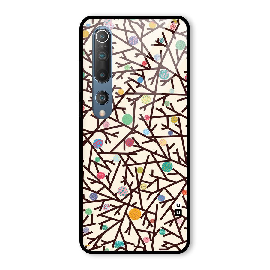 Stem Pattern Glass Back Case for Mi 10