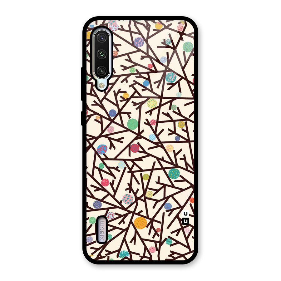 Stem Pattern Glass Back Case for Mi A3