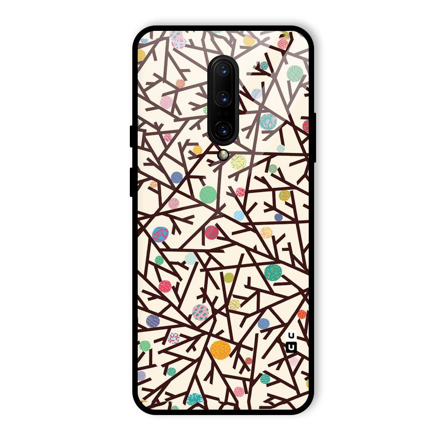 Stem Pattern Glass Back Case for OnePlus 7 Pro