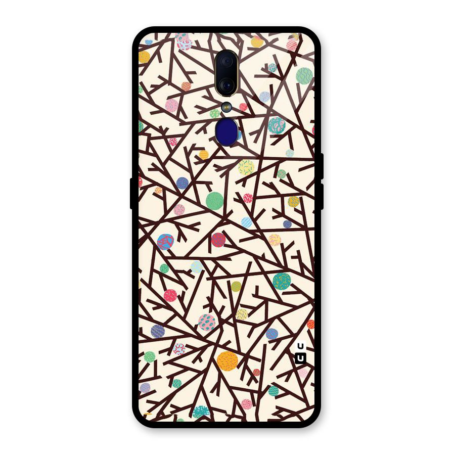 Stem Pattern Glass Back Case for Oppo F11