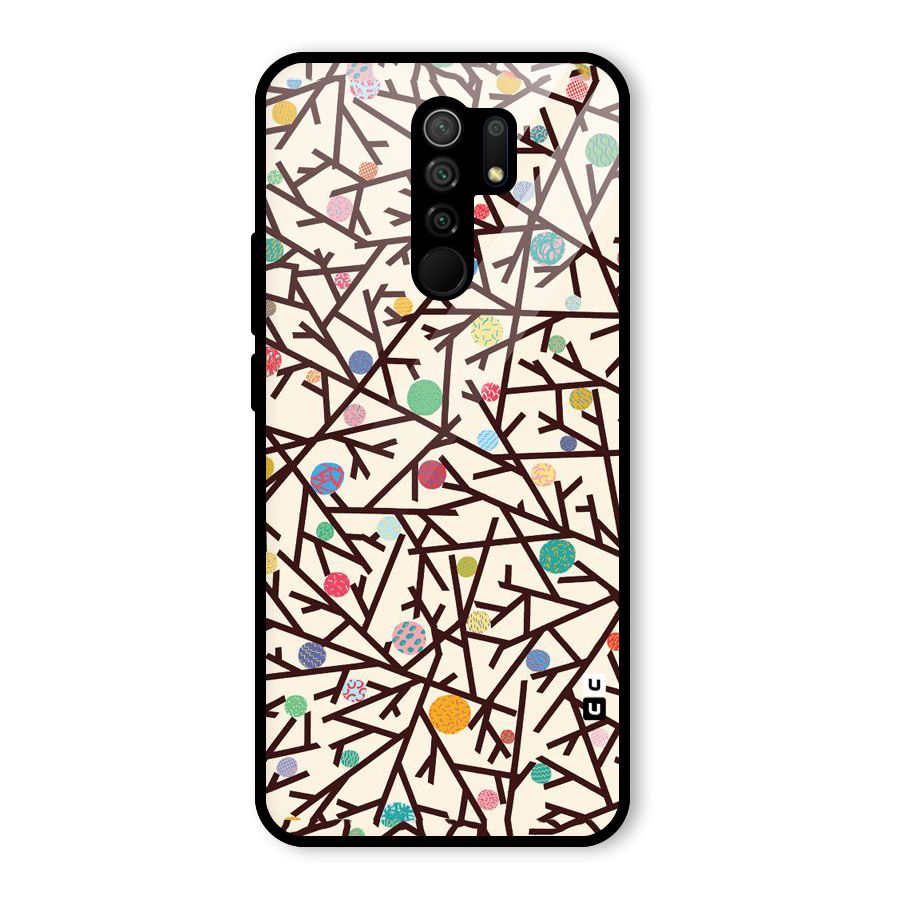 Stem Pattern Glass Back Case for Poco M2