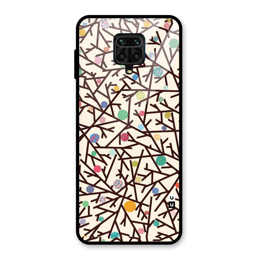 Stem Pattern Glass Back Case for Poco M2 Pro
