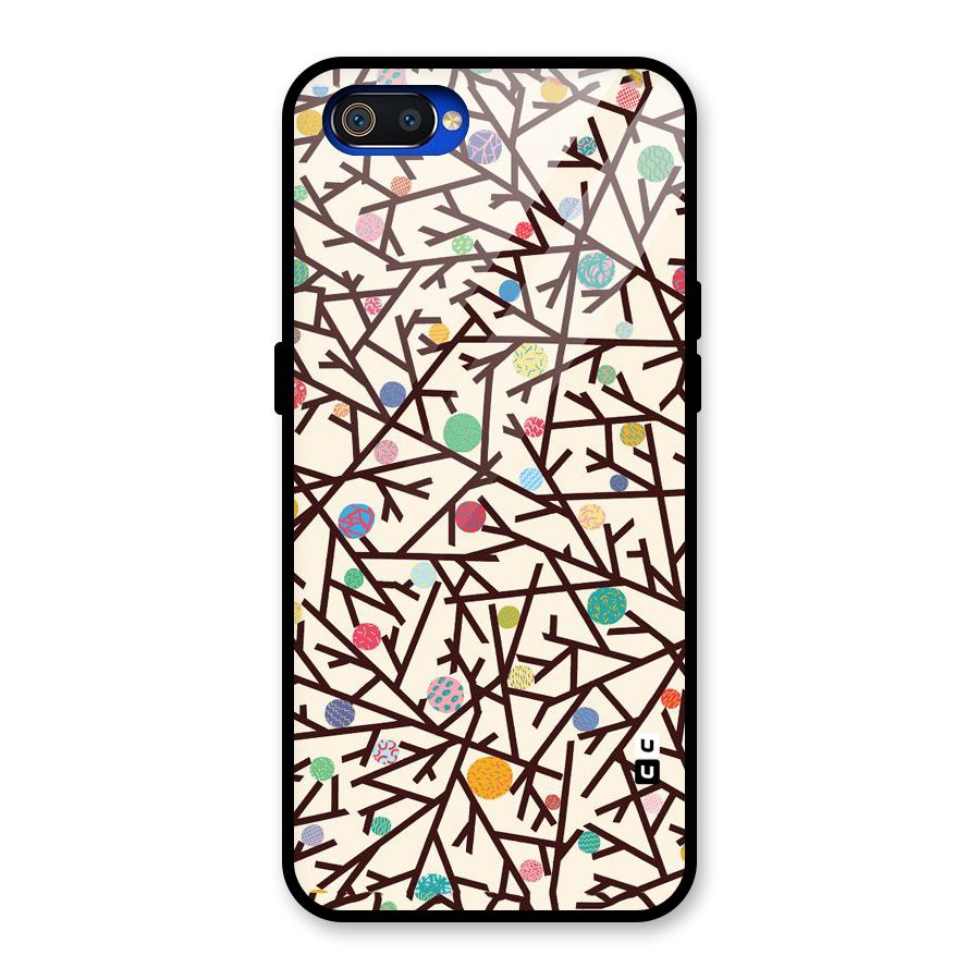 Stem Pattern Glass Back Case for Realme C2