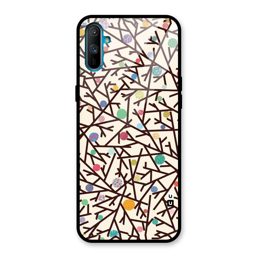 Stem Pattern Glass Back Case for Realme C3