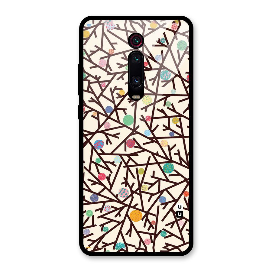 Stem Pattern Glass Back Case for Redmi K20 Pro