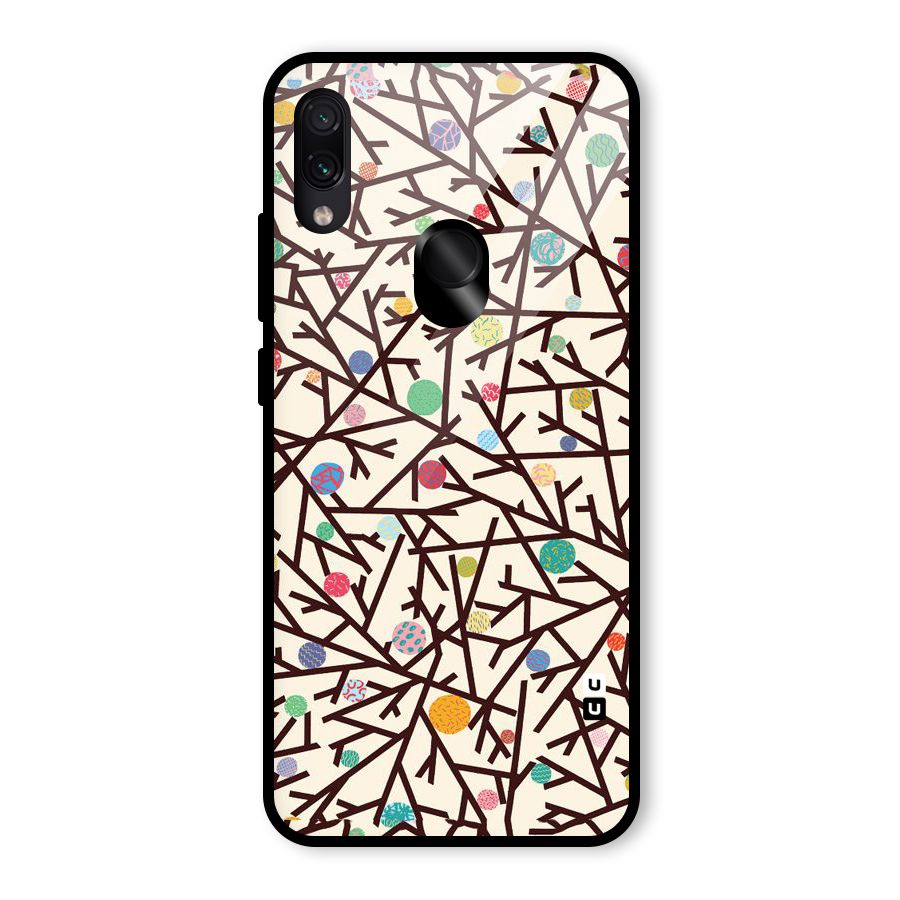 Stem Pattern Glass Back Case for Redmi Note 7 Pro