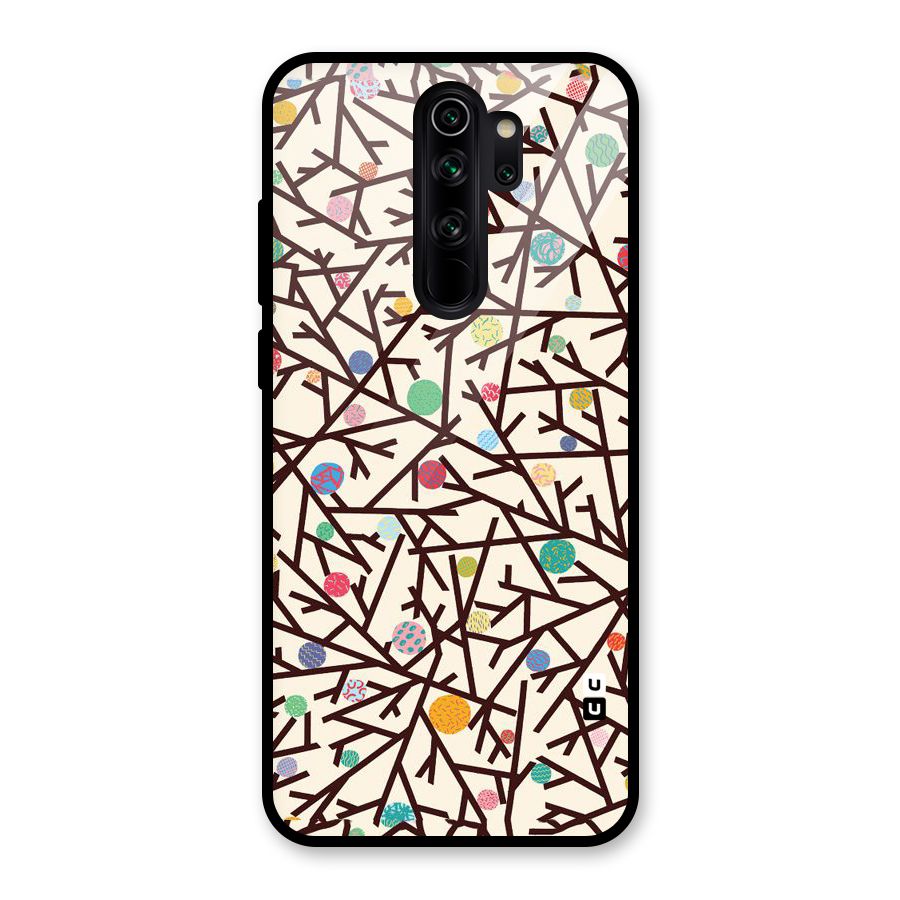Stem Pattern Glass Back Case for Redmi Note 8 Pro