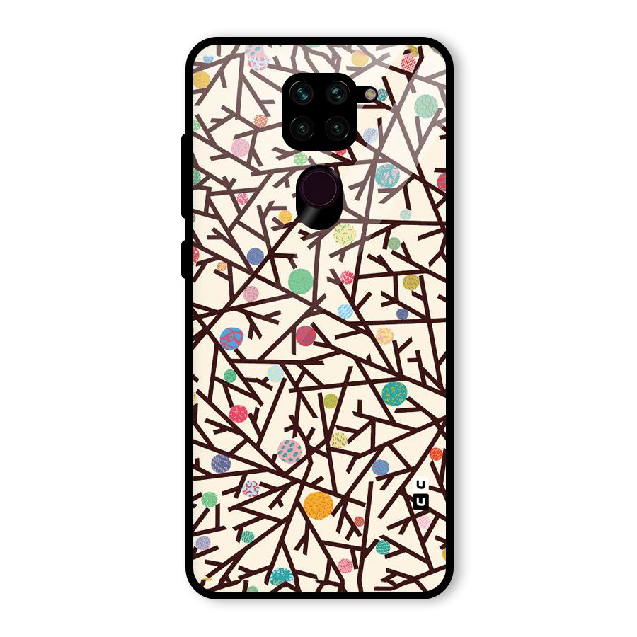Stem Pattern Glass Back Case for Redmi Note 9