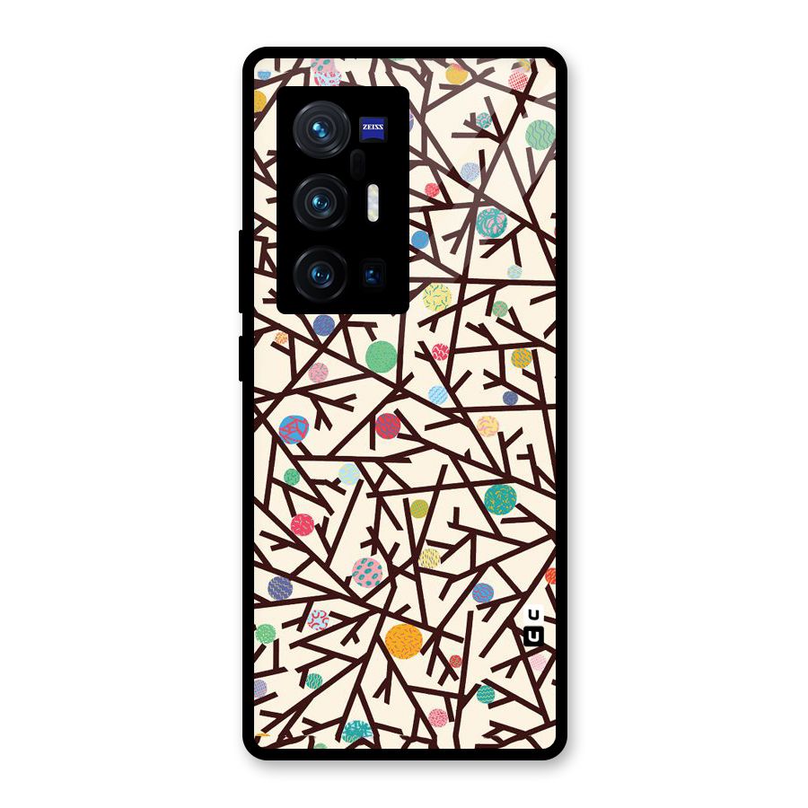 Stem Pattern Glass Back Case for Vivo X70 Pro Plus